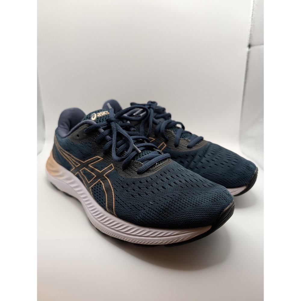 ASICS Gel-Excite 8 Running Shoes Womens 8.5‎ Wide Navy Blue Rose Gold 1012A915
